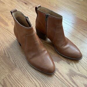 Madewell Brown Leather Ankle Boots